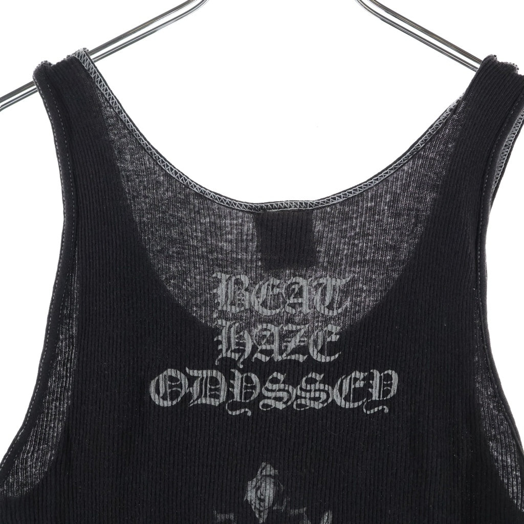 CHROME HEARTS(クロムハーツ) ×KYOSUKE HIMURO OLD Beat Haze Odyssey ×氷室京介 オールド 胸クロスプリント タンクトップ ブラック