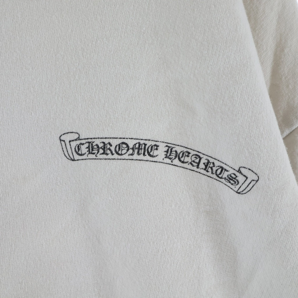 CHROME HEARTS(クロムハーツ) Vine Dagger SWTSHRT ヴァインダガー アームフローラル クルーネックスウェットシャツ ホワイト