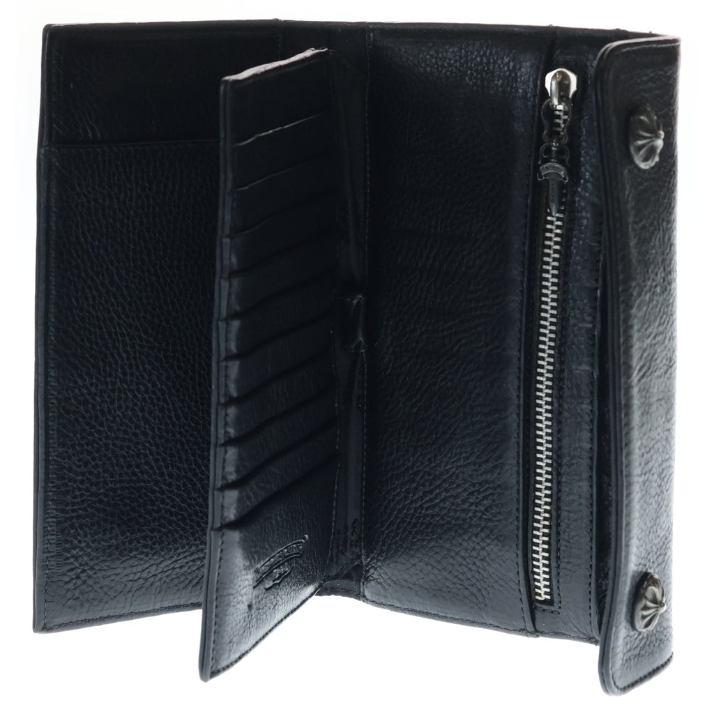 CHROME HEARTS(クロムハーツ) WAVE ウェーブ レザーウォレット 財布 ブラックBCA375