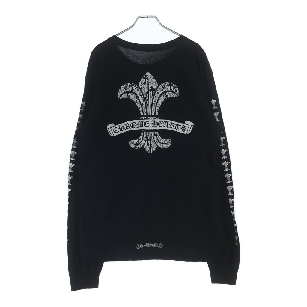 CHROME HEARTS(クロムハーツ) CH L/S バックスクロールラベル BSフレア総柄プリント 長袖Tシャツカットソー