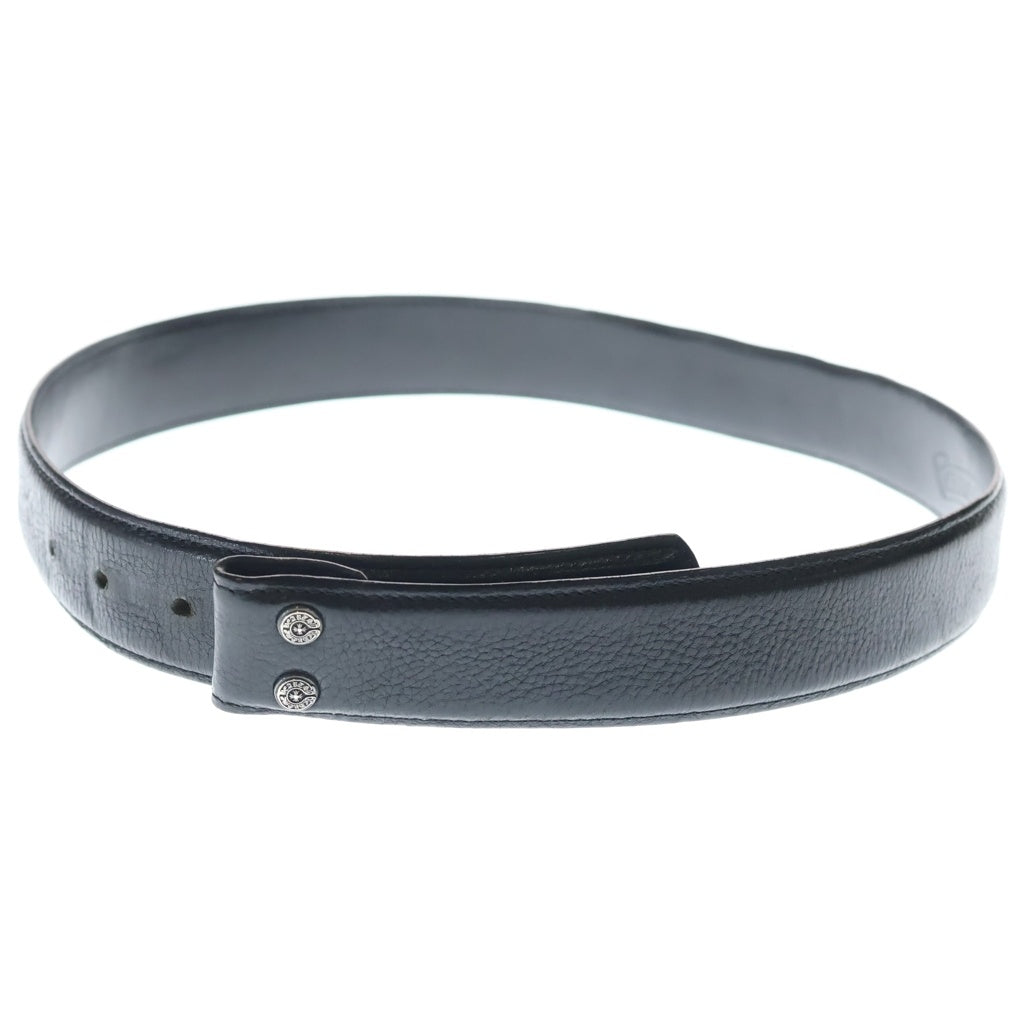 CHROME HEARTS(クロムハーツ) 1.5 STRAP 1.5inchスクロールレーベルリベッツ レザーベルト