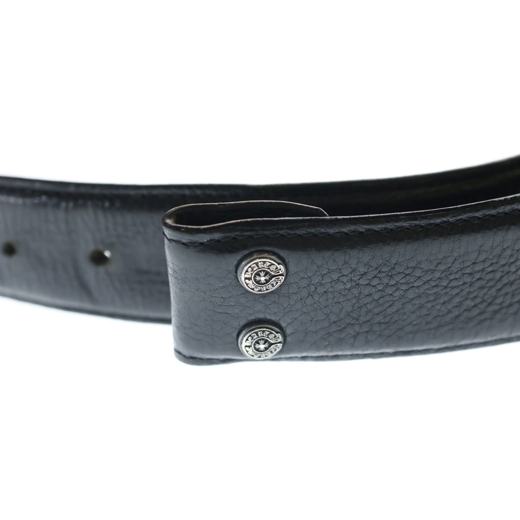 CHROME HEARTS(クロムハーツ) 1.5 STRAP 1.5inchスクロールレーベルリベッツ レザーベルト