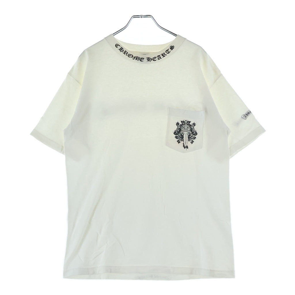 CHROME HEARTS(クロムハーツ) OLD S/S オールド ヴァインダガーネックロゴ バックスクロールラベルプリント 半袖Tシャツカットソー