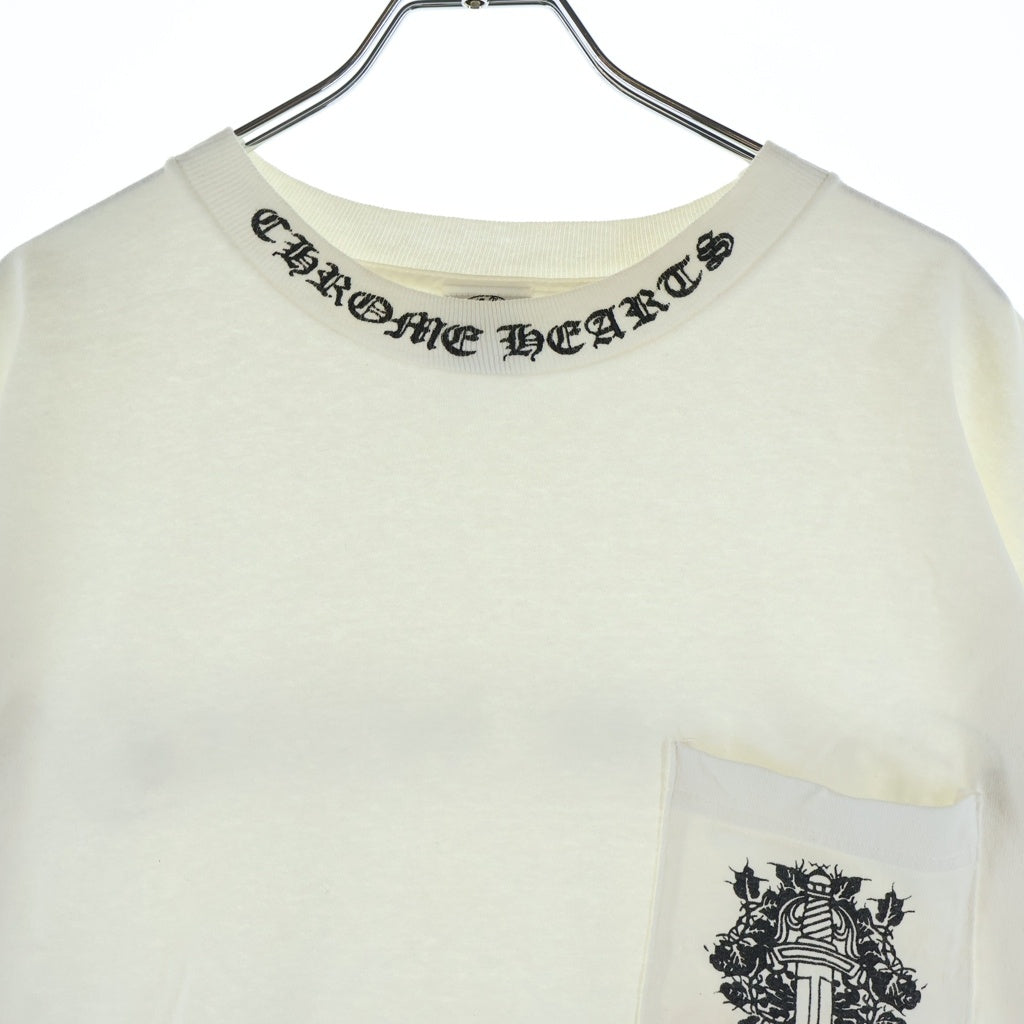 CHROME HEARTS(クロムハーツ) OLD S/S オールド ヴァインダガーネックロゴ バックスクロールラベルプリント 半袖Tシャツカットソー
