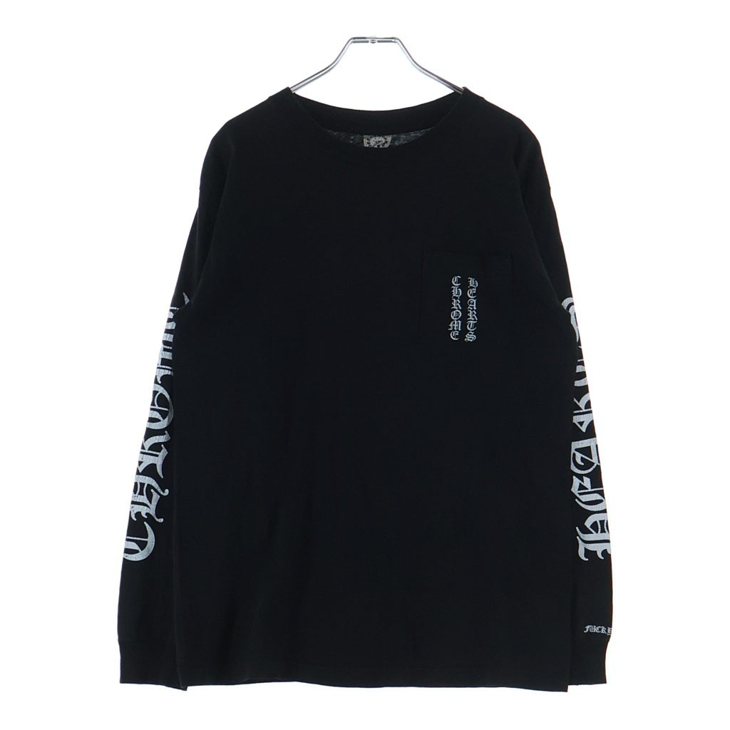 CHROME HEARTS(クロムハーツ) OLD L/S オールド 袖英字バックスクロールラベルプリント 長袖Tシャツカットソー