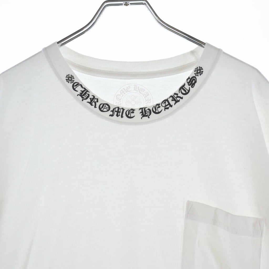 CHROME HEARTS(クロムハーツ) CH T-SHIRT ネックロゴ 半袖Tシャツ ホワイト