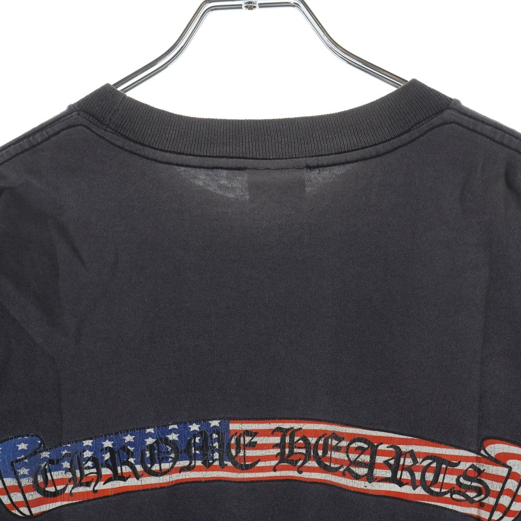 CHROME HEARTS(クロムハーツ) OLD S/S オールド バックアメリカンフラグスクロールラベルプリント 半袖Tシャツカットソー
