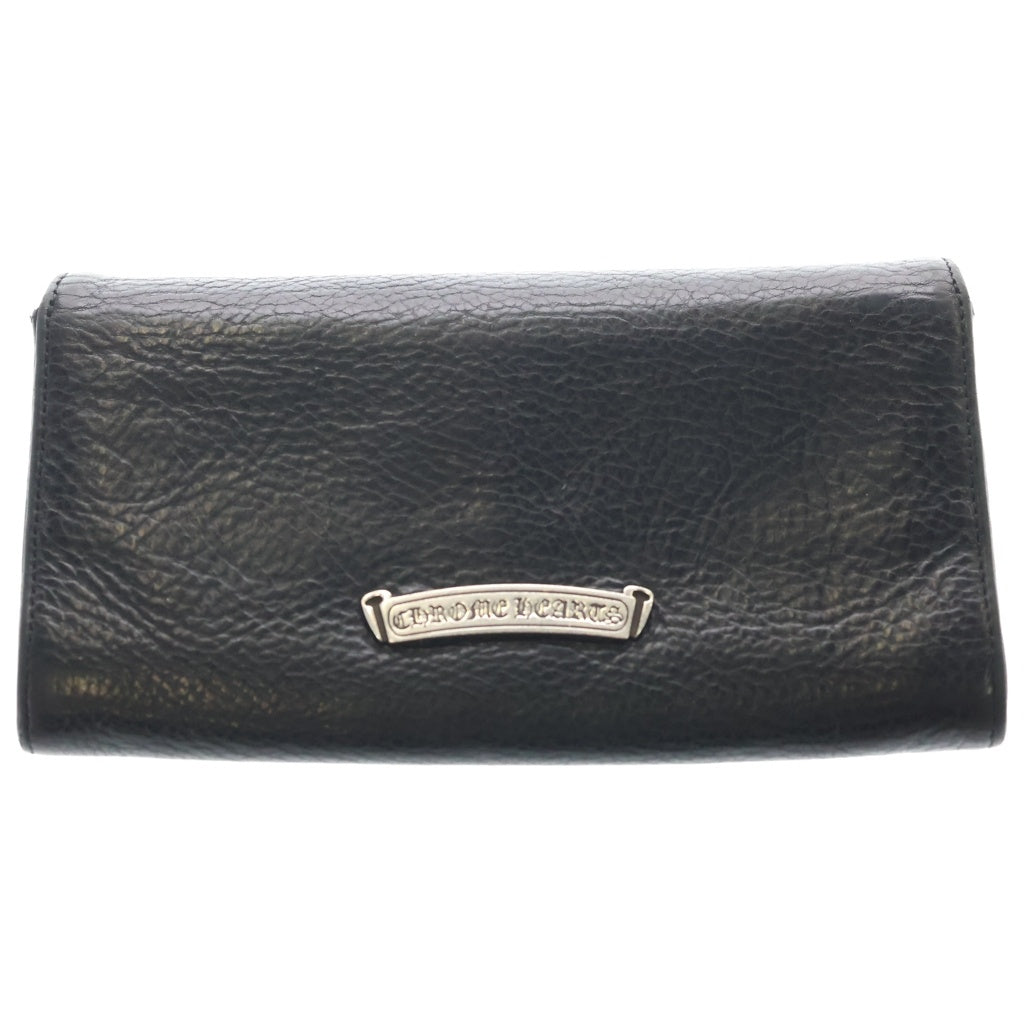 CHROME HEARTS(クロムハーツ) JUDY CROSS BALL ジュディ クロス ボール ボタン レザーウォレット 長財布 ブラック BCA366
