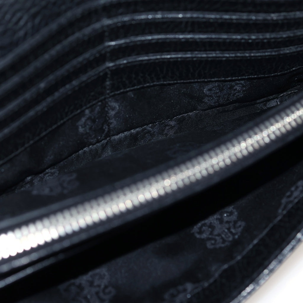 CHROME HEARTS(クロムハーツ) JUDY CROSS BALL ジュディ クロス ボール ボタン レザーウォレット 長財布 ブラック BCA366