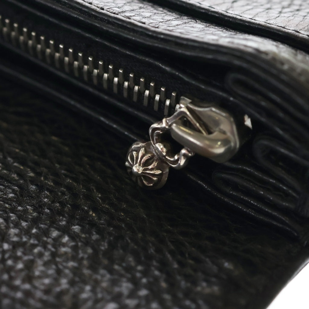 CHROME HEARTS(クロムハーツ) JUDY CROSS BALL ジュディ クロス ボール ボタン レザーウォレット 長財布 ブラック BCA366