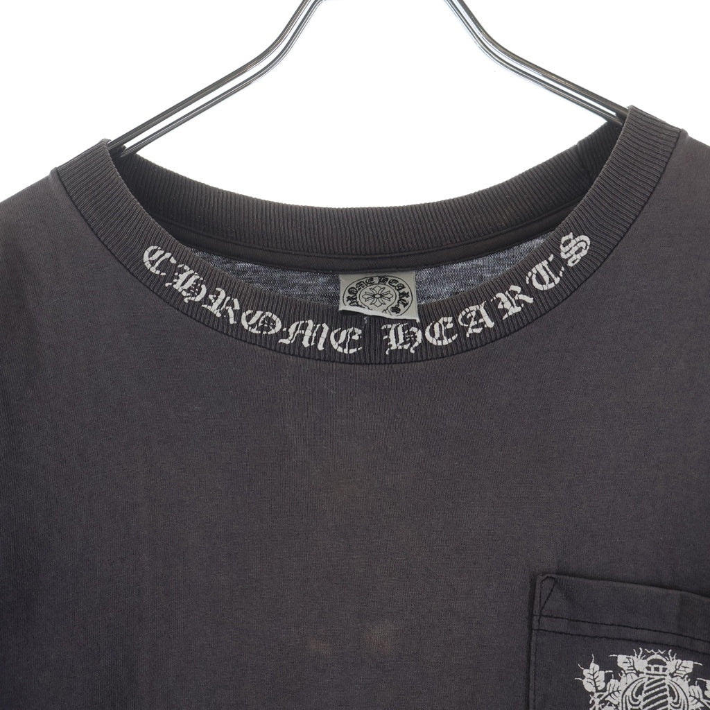 CHROME HEARTS(クロムハーツ) OLD ネックロゴ ヴァインダガーバックスクロールラベルプリント 半袖Tシャツカットソー