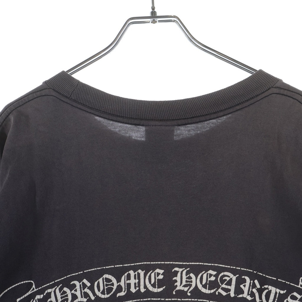 CHROME HEARTS(クロムハーツ) OLD ネックロゴ ヴァインダガーバックスクロールラベルプリント 半袖Tシャツカットソー