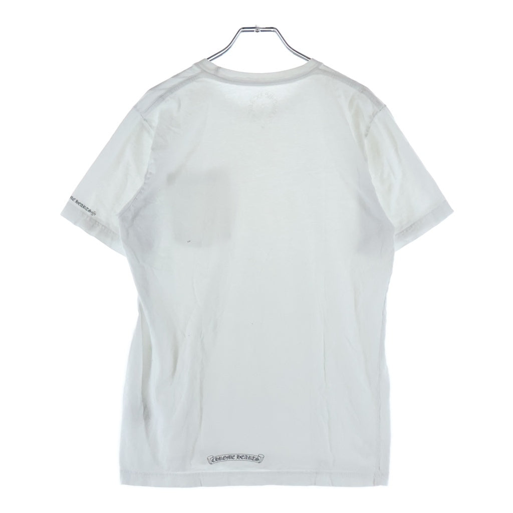 CHROME HEARTS(クロムハーツ) CH T-SHIRT ネックロゴプリント半袖Tシャツ カットソー ホワイト
