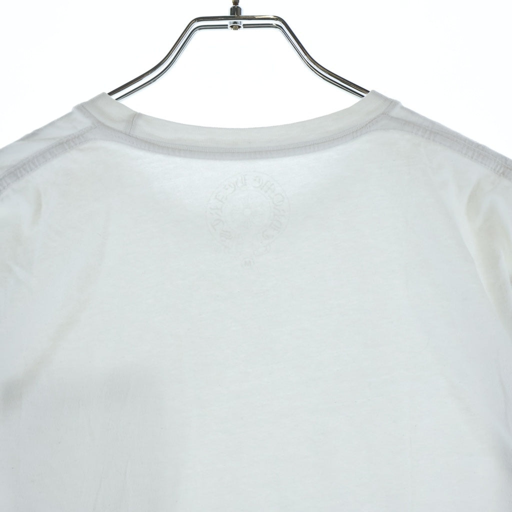 CHROME HEARTS(クロムハーツ) CH T-SHIRT ネックロゴプリント半袖Tシャツ カットソー ホワイト