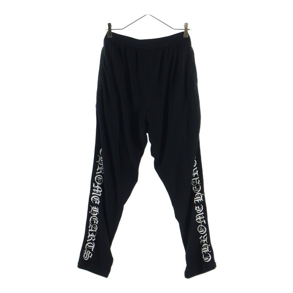 CHROME HEARTS(クロムハーツ) TRACK PANTS トラックパンツ サイドクロスボールスナップレザー切替ロングパンツ