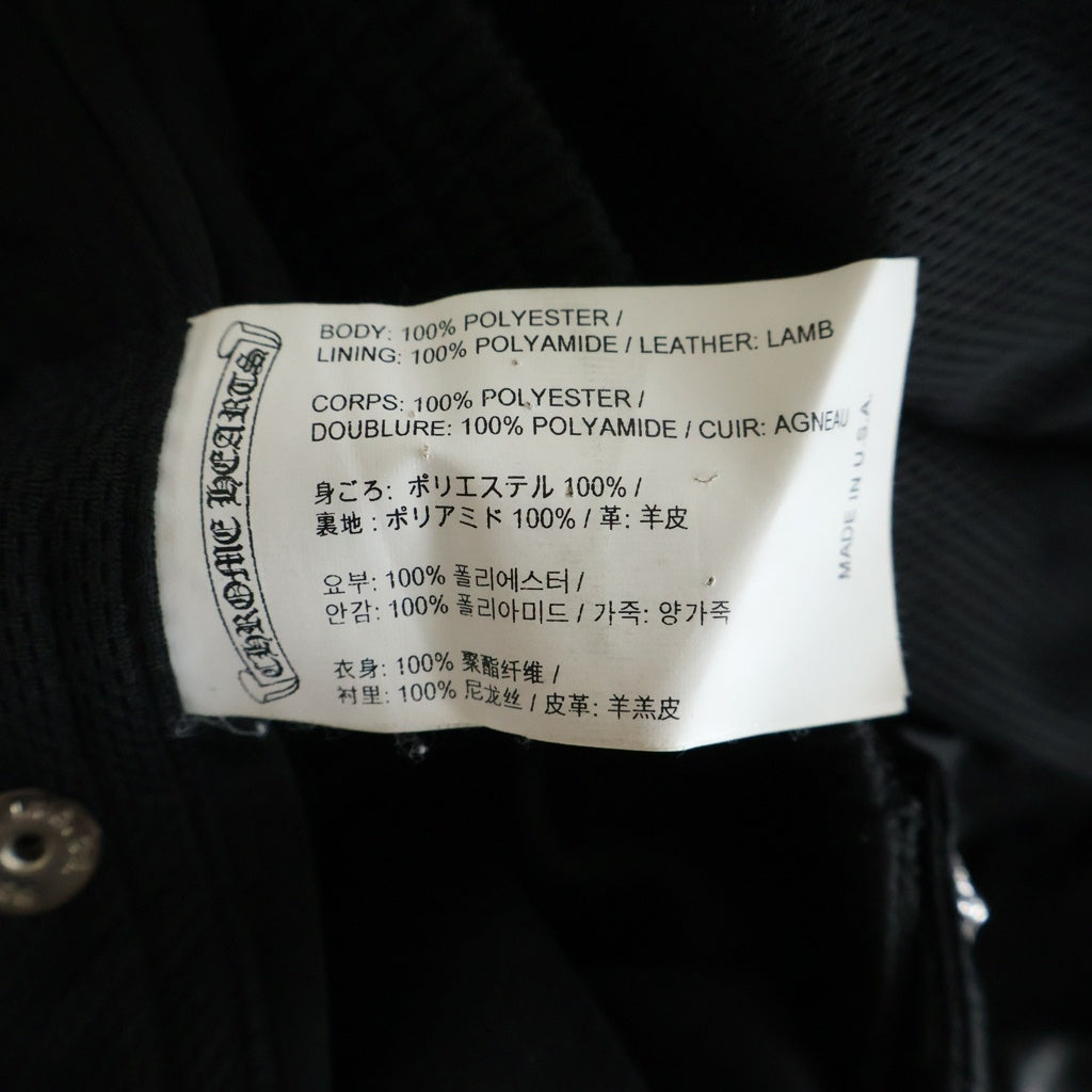 CHROME HEARTS(クロムハーツ) TRACK PANTS トラックパンツ サイドクロスボールスナップレザー切替ロングパンツ