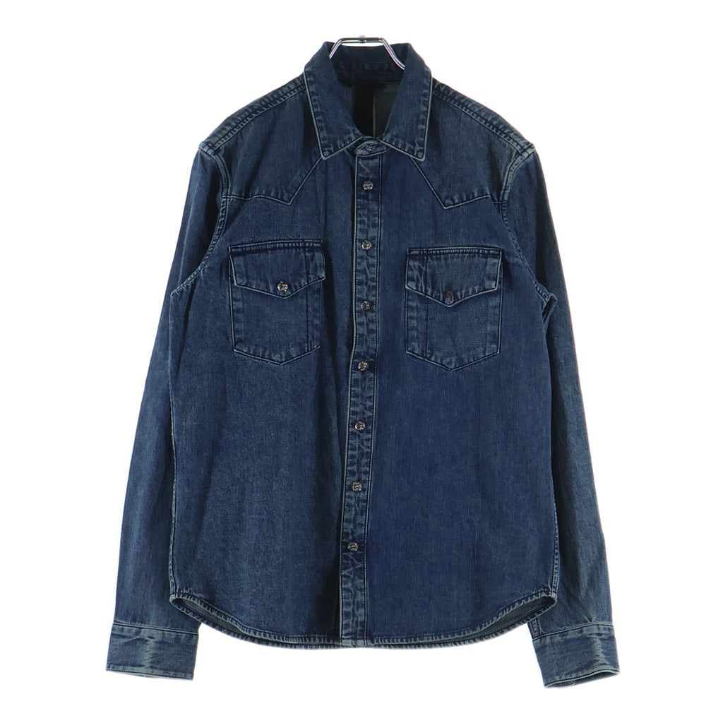 CHROME HEARTS(クロムハーツ) DENIM WESTERN 袖クロスパッチ デニム ウェスタンシャツ 長袖シャツ インディゴ