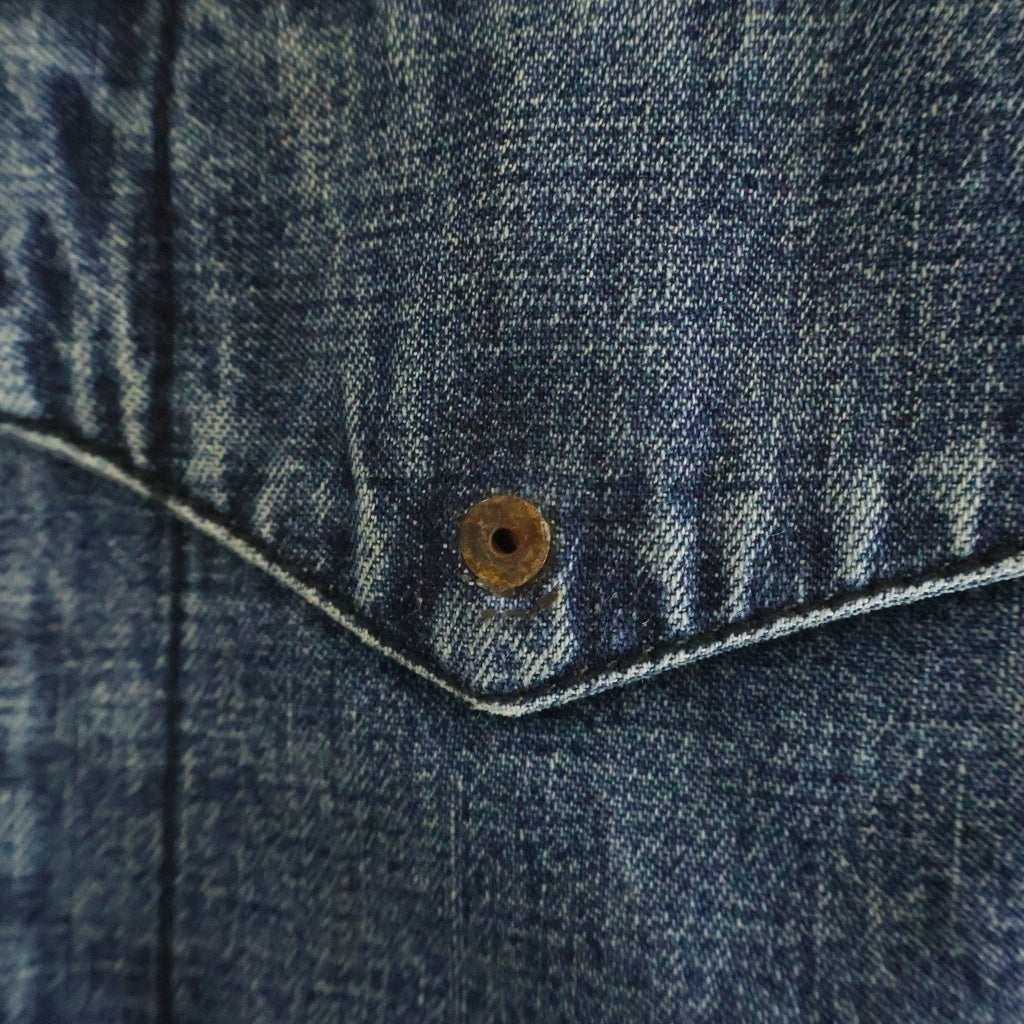 CHROME HEARTS(クロムハーツ) DENIM WESTERN 袖クロスパッチ デニム ウェスタンシャツ 長袖シャツ インディゴ