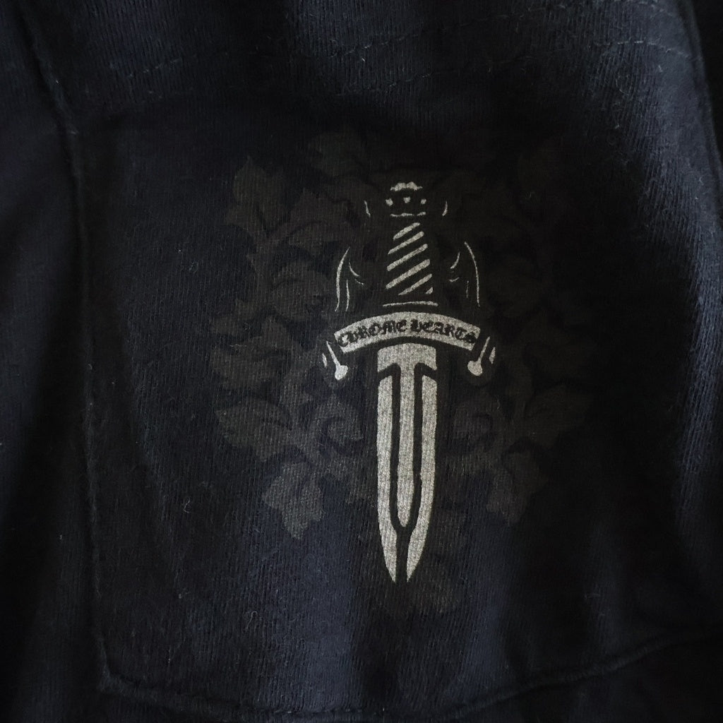 CHROME HEARTS(クロムハーツ) VINE DAGGER ARM LOGO TEE ヴァインダガー アームロゴ プリント 長袖Tシャツ カットソー ブラック