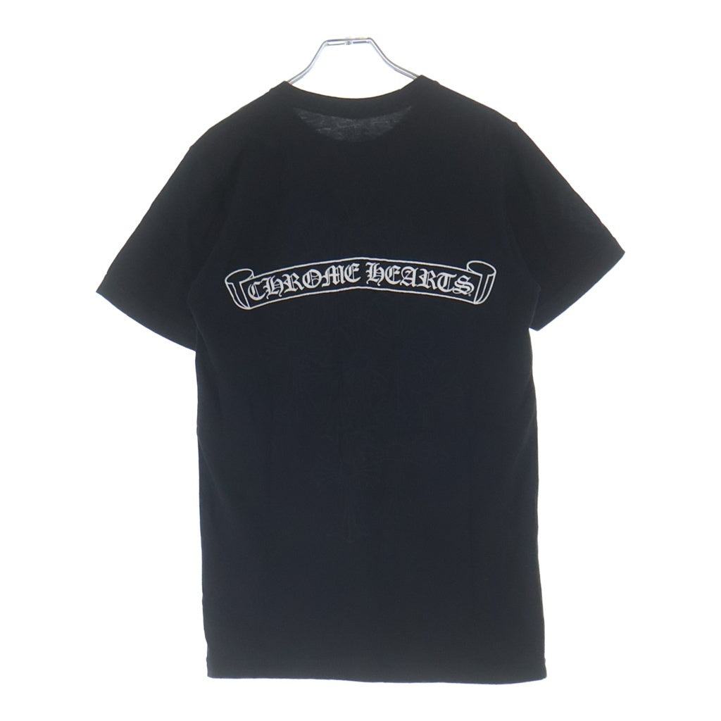 CHROME HEARTS(クロムハーツ) SCRL CEM CRS TEE バックスクロールラベル セメタリークロス プリント 半袖Tシャツ カットソー ブラック