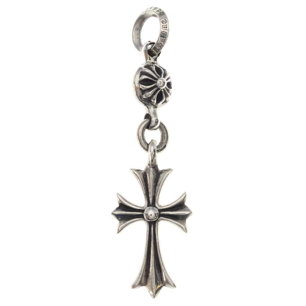 CHROME HEARTS(クロムハーツ) 1B TNY CH CRS 1DIA 1ボールタイニーCHクロス 1ダイヤ チャーム シルバーネックレストップ