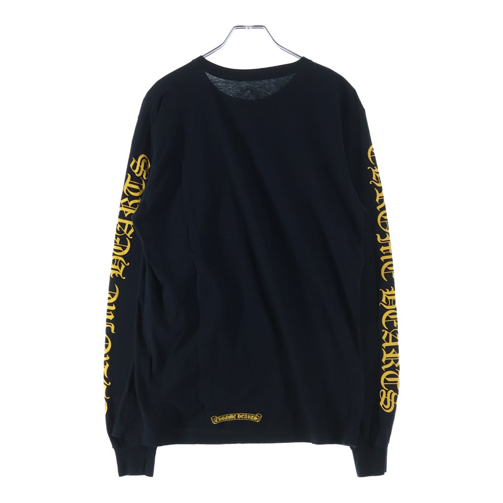 CHROME HEARTS(クロムハーツ) VINE DAGGER L/S TEE ヴァインダガー袖英字ロゴプリント 長袖Tシャツカットソー