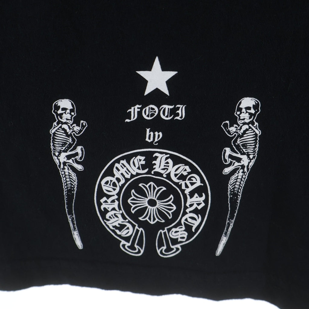 CHROME HEARTS(クロムハーツ) FOTI S/S TEE フォティフロントロゴプリント半袖Tシャツ ブラック