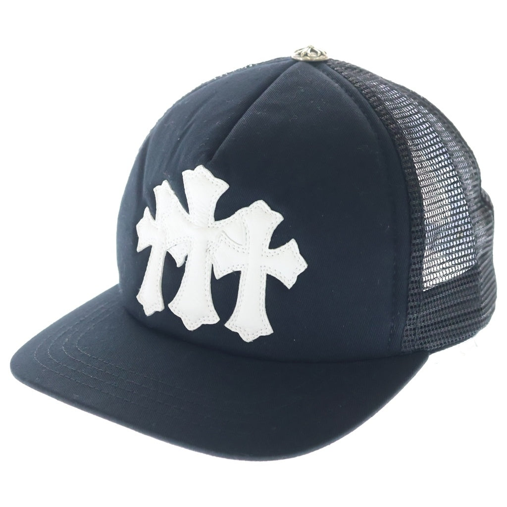 CHROME HEARTS(クロムハーツ) TRUCKER CAP トラッカーキャップ 3セメタリーレザーパッチメッシュキャップ