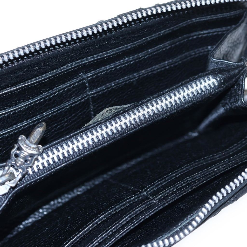 CHROME HEARTS(クロムハーツ) REC F ZIP QUILTED LTD セントバース限定 セメタリークロスキルティングレザー財布
