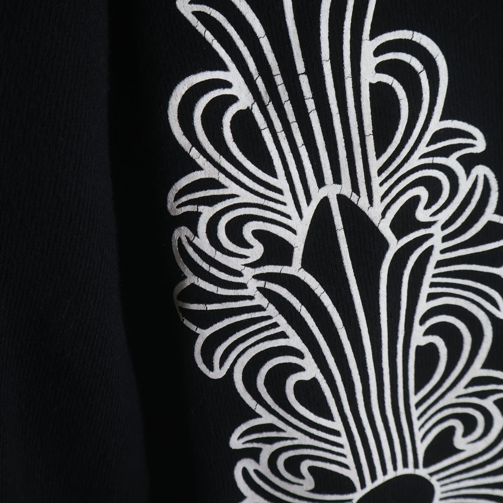 CHROME HEARTS(クロムハーツ) FLRL Zip Hoodie 袖フローラル ジップアップパーカー アーチロゴ ブラック