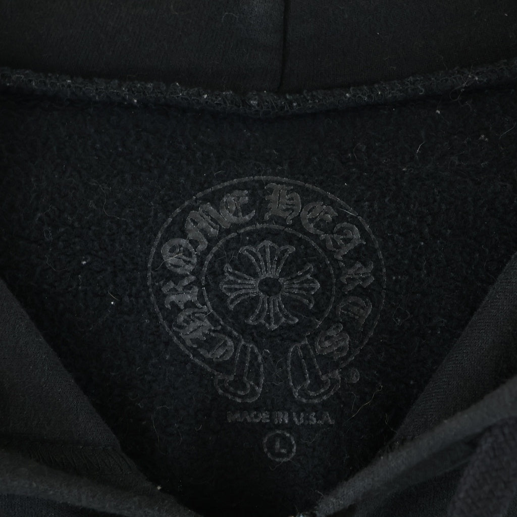 CHROME HEARTS(クロムハーツ) SWTSHRT HD ZIP LTD ラスベガス限定バックホースシュープリントジップアップパーカー ブラック