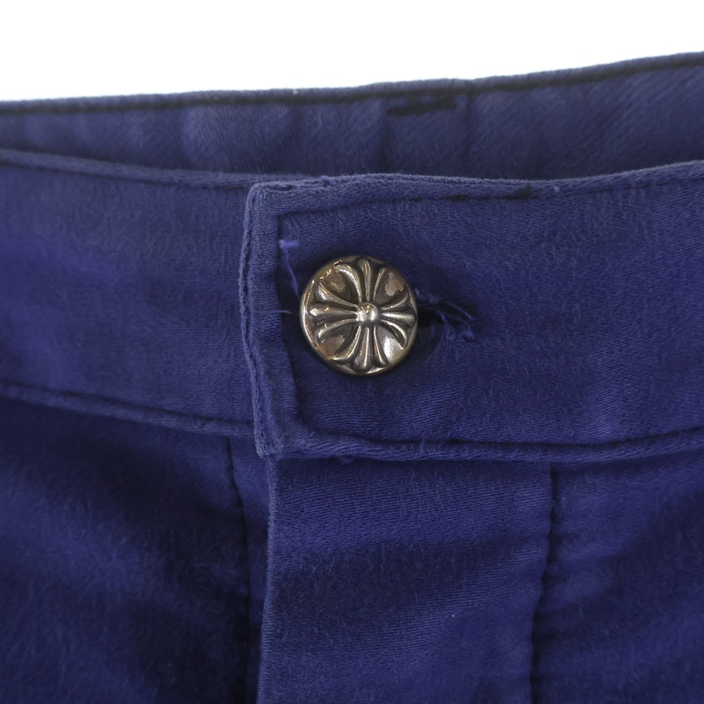 CHROME HEARTS(クロムハーツ) FRENCH WORK PANTS クロスパッチフレンチワークロングパンツ ブルー