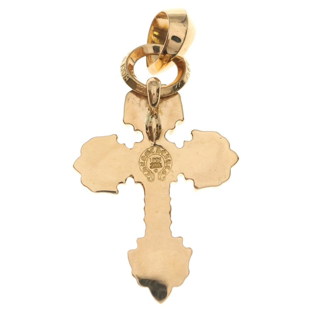CHROME HEARTS(クロムハーツ) 22K FILIG CROSS-XSM P D フィリグリークロスXS PAVEダイヤ ゴールドネックレストップネックレストップ