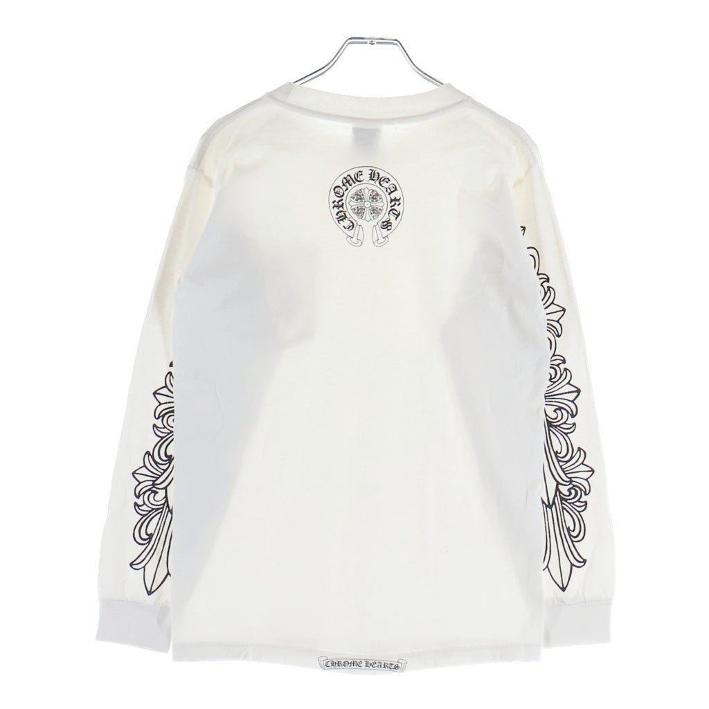CHROME HEARTS(クロムハーツ) OLD L/S オールド 袖フローラル ヴァインダガーホースシュープリント 長袖Tシャツカットソー