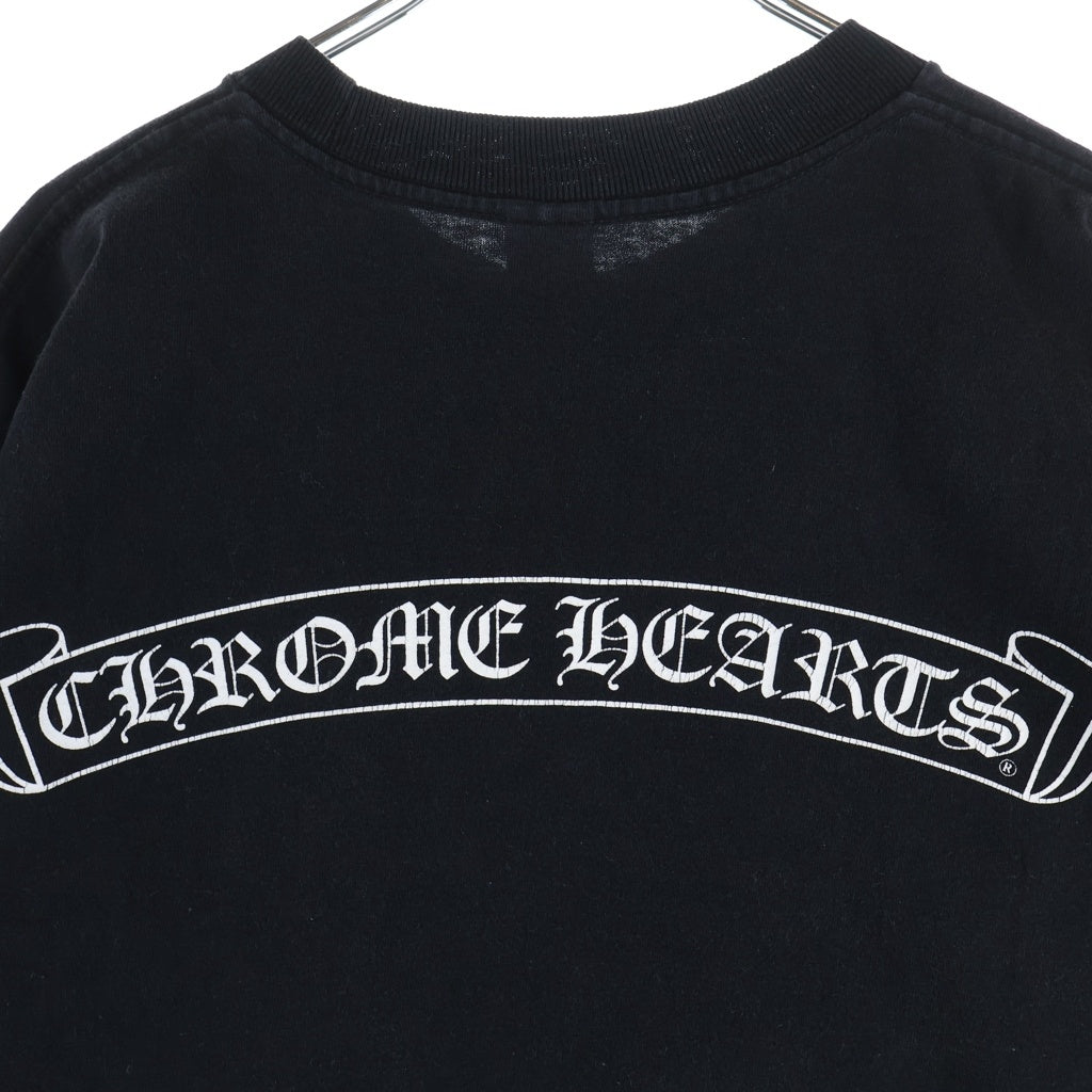 CHROME HEARTS(クロムハーツ) OLD S/S 袖CHクロス バックスクロールラベルプリント 半袖Tシャツカットソー
