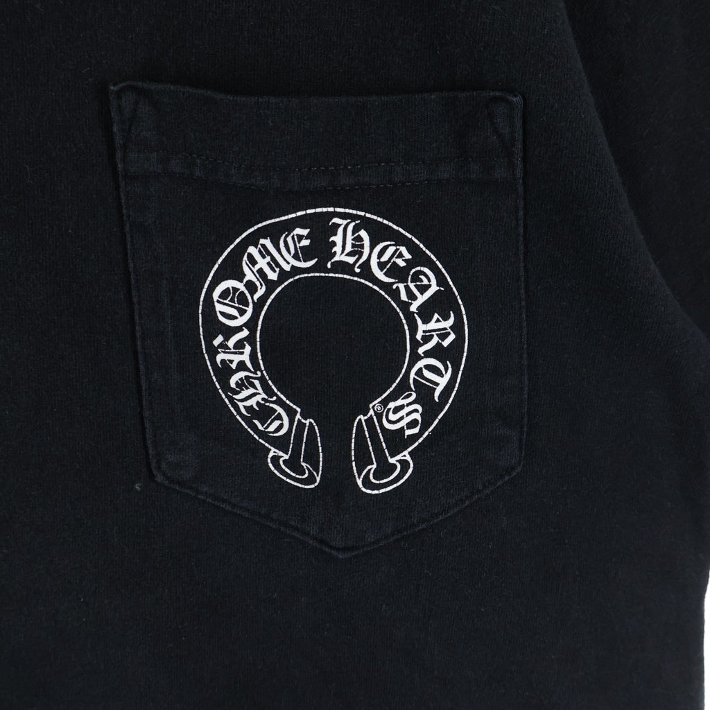 CHROME HEARTS(クロムハーツ) OLD S/S 袖CHクロス バックスクロールラベルプリント 半袖Tシャツカットソー