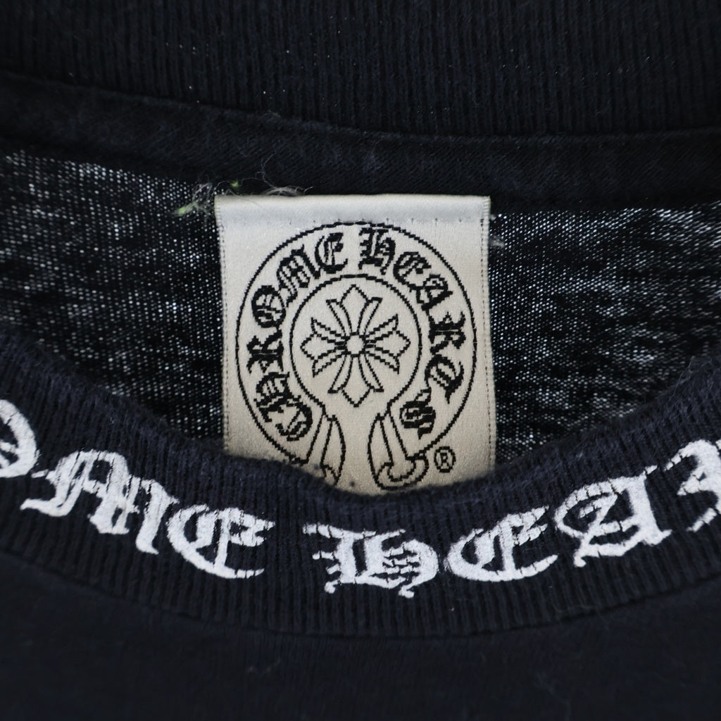 CHROME HEARTS(クロムハーツ) OLD S/S ネックロゴ ヴァインダガーバックスクロールラベルプリント 半袖Tシャツカットソー