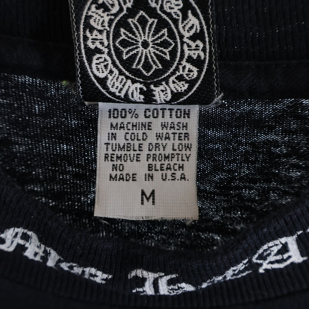 CHROME HEARTS(クロムハーツ) OLD S/S ネックロゴ ヴァインダガーバックスクロールラベルプリント 半袖Tシャツカットソー