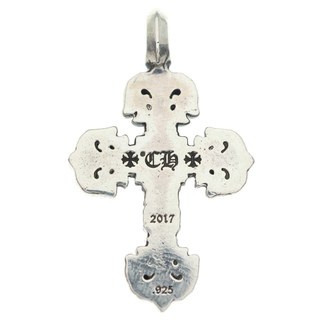 CHROME HEARTS(クロムハーツ) CHARM FILIGREE TINY P DMND タイニーフィリグリー PAVEダイヤシルバーネックレストップ