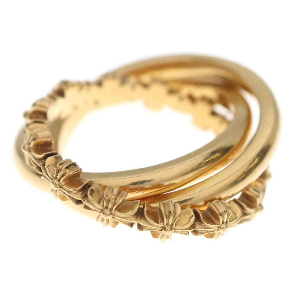 CHROME HEARTS(クロムハーツ) 22K TINY E CH PLUS BAND TRPL タイニーECHプラストリプル ゴールドリング