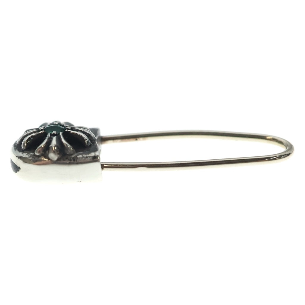 CHROME HEARTS(クロムハーツ) ER SAFETY PIN EMRLD セーフティピン 1エメラルド シルバーピアス