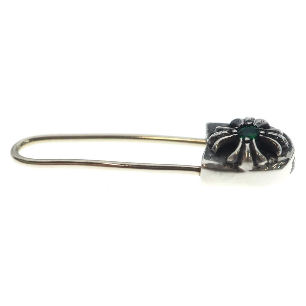 CHROME HEARTS(クロムハーツ) ER SAFETY PIN EMRLD セーフティピン 1エメラルド シルバーピアス