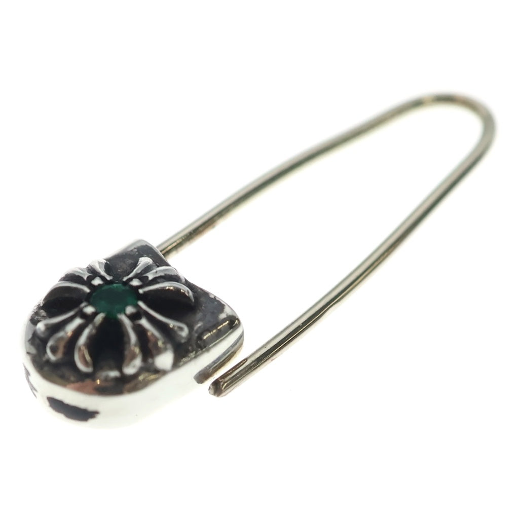 CHROME HEARTS(クロムハーツ) ER SAFETY PIN EMRLD セーフティピン 1エメラルド シルバーピアス