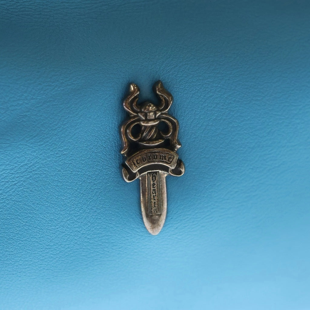 CHROME HEARTS(クロムハーツ) VIV LTHR DAGGER BAG ヴィヴ ダガーレザーバック ショルダーバック ブルー レディース
