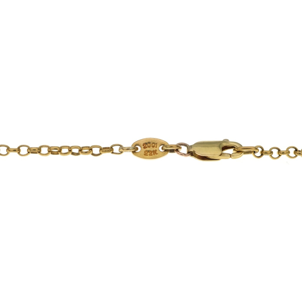 CHROME HEARTS(クロムハーツ) 22K NECKCHAIN R20 ロールチェーンネックレス 20inch ゴールド BCA011