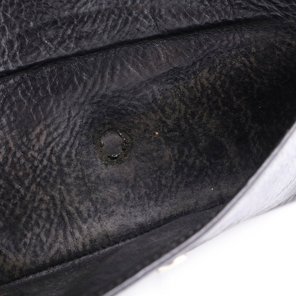 CHROME HEARTS(クロムハーツ) GREASY グリーシー クロスボールボタン レザーウォレット 財布 ブラック