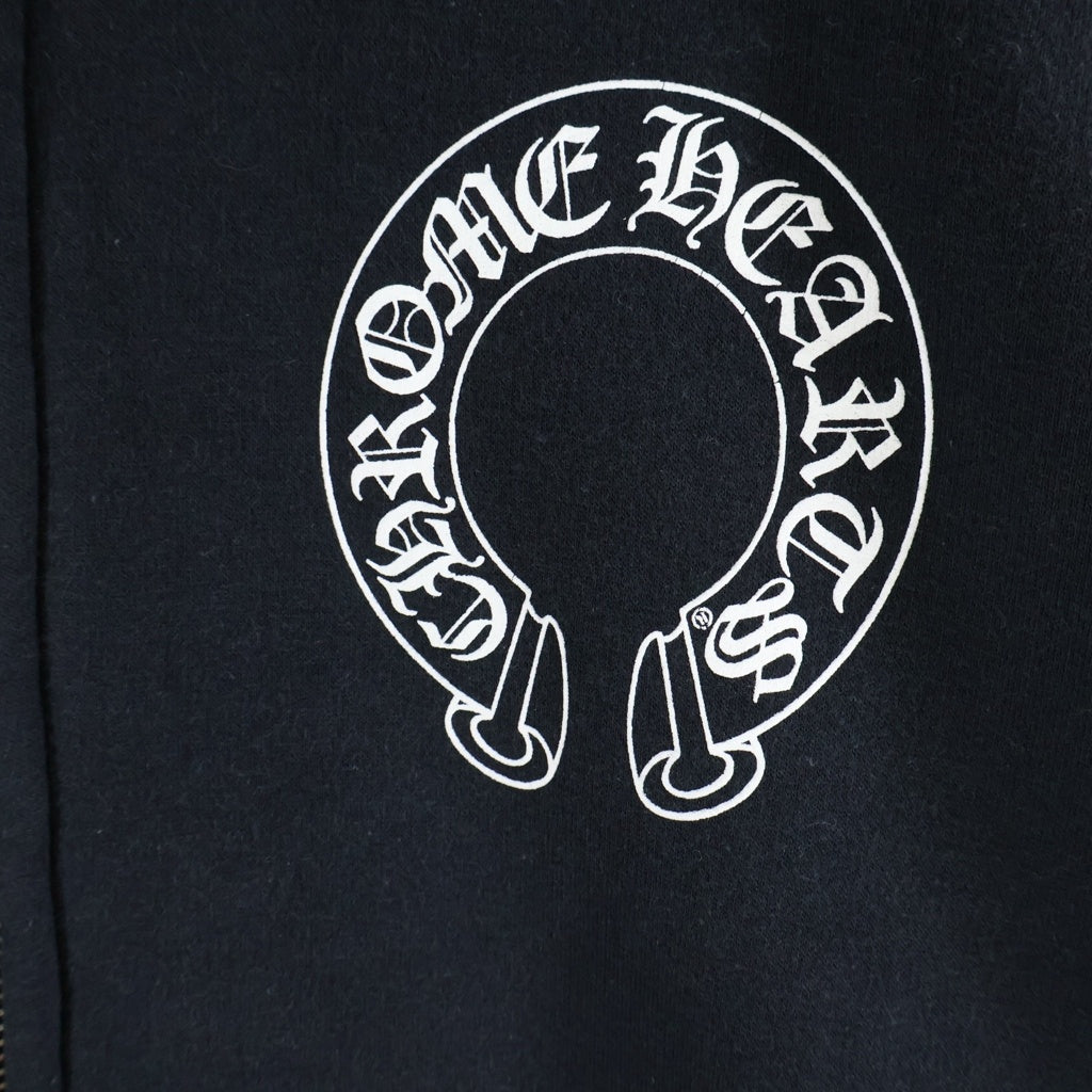 CHROME HEARTS(クロムハーツ) SWTSHRT HD ZIP 袖CHクロス バックスクロールラベルプリント ジップパーカー