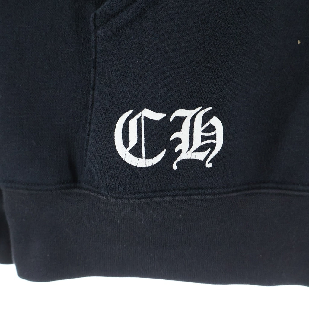CHROME HEARTS(クロムハーツ) SWTSHRT HD ZIP 袖CHクロス バックスクロールラベルプリント ジップパーカー