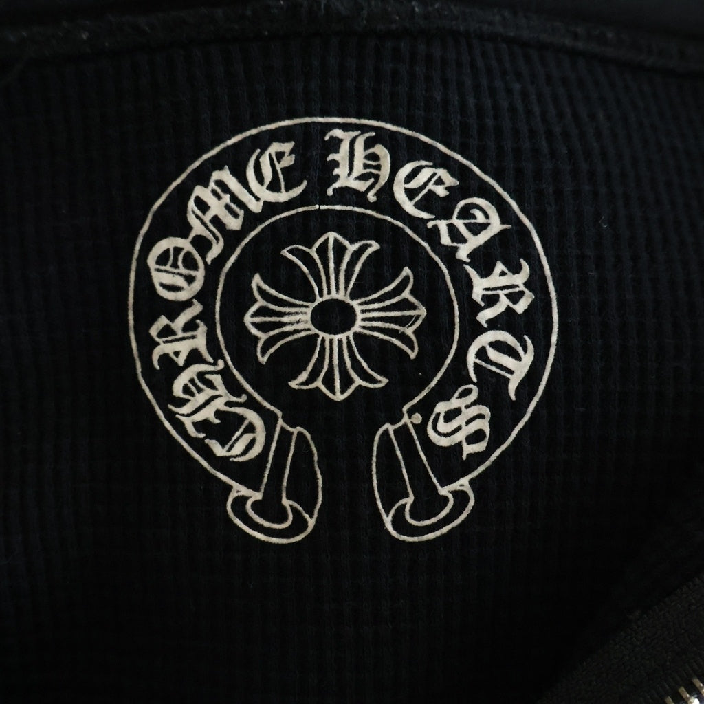CHROME HEARTS(クロムハーツ) SWTSHRT HD ZIP 袖CHクロス バックスクロールラベルプリント ジップパーカー