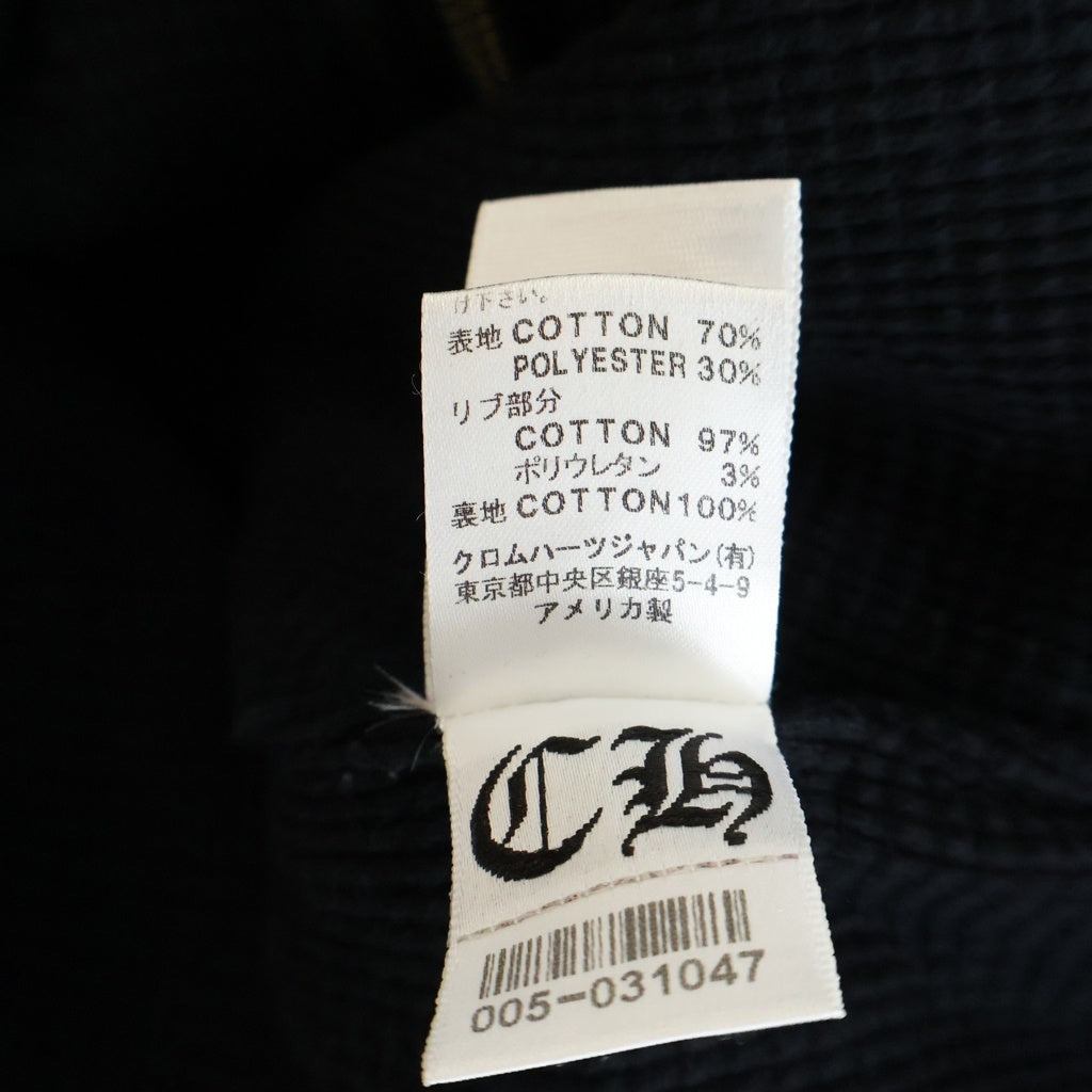 CHROME HEARTS(クロムハーツ) SWTSHRT HD ZIP 袖CHクロス バックスクロールラベルプリント ジップパーカー